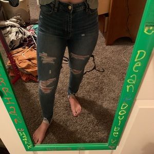 distressed american eagle jeans